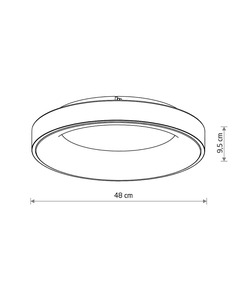 Потолочный светильник Nowodvorski 11201 Nikki Round Led 1x48W 3000K 4200Lm IP20 Wh