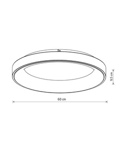 Потолочный светильник Nowodvorski 11202 Nikki Round Led 1x60W 3000K 5400Lm IP20 Wh