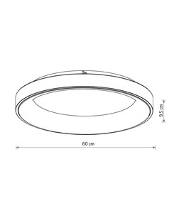 Потолочный светильник Nowodvorski 11212 Nikki Round Led 1x60W 4000K 5400Lm IP20 Bk