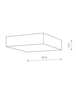 Потолочный светильник Nowodvorski 310425 Lid Square Led 1x25W 3000K 1800Lm IP20 Bl