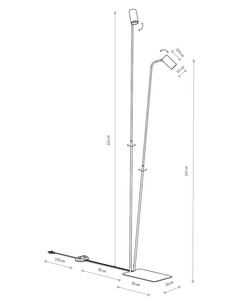 Торшер Nowodvorski 37708 Mono II GU10 2x10W IP20 Bl