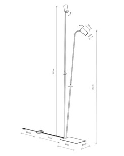 Торшер Nowodvorski 37715 Mono II GU10 2x10W IP20 Wh