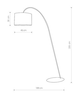 Торшер Nowodvorski 36818 Alice E27 1x60W IP20 Bl