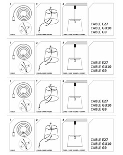 Електрический провод Nowodvorski 38635 Cameleon Cable 1,5m GU10 10W IP20 Bl