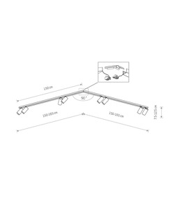 Спот Nowodvorski 37721 Mono corner GU10 8x10W IP20 Bk