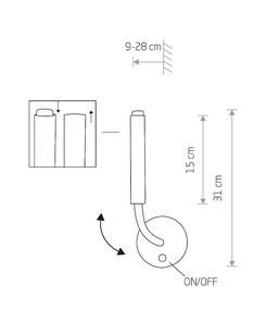 Бра Nowodvorski 38351 Stalactite G9 1x10W IP20 Bl