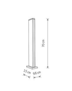 Світильник вуличний Nowodvorski 11376 Slit Led 1x12W 3000K 600Lm IP54 Bk