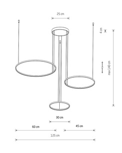 Люстра Nowodvorski 11602 Circolo LED 3x45W 3000K 1800Lm IP20 Белая