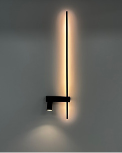 Настенный светильник, бра Nowodvorski 11426 Easy Right GU10 MR11 10W + LED 11W 3000K 380Lm IP20 Черный